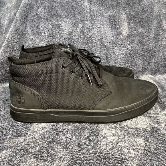 Timberland A1T16 Davis Square Nubuck Lace Up Black Chukka Boots Mens Size 13 main image 5